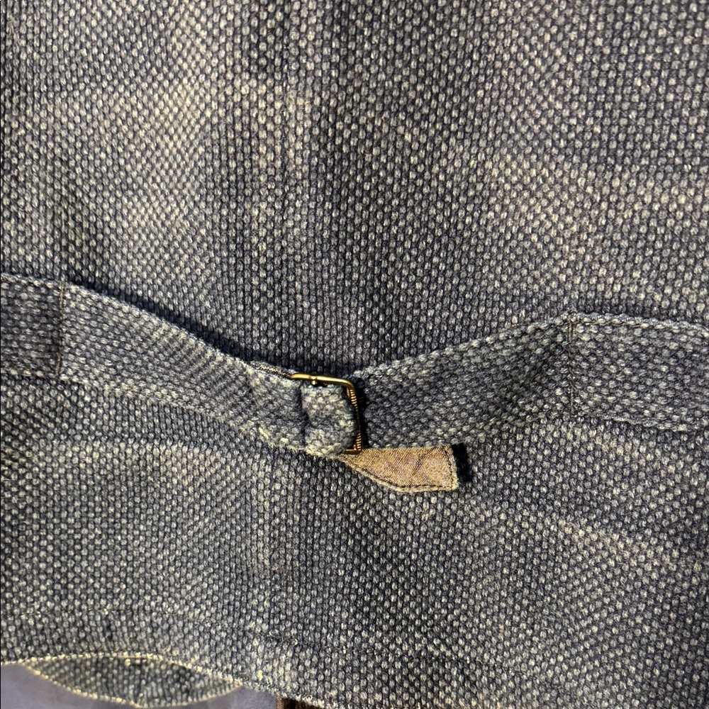 Momotaro Indigo Sashiko Blue Denim Vest - Picture 9 of 13